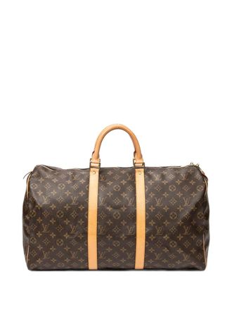 Louis Vuitton Keepall canvas reistas met monogram - Bruin