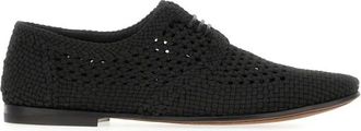Dolce & Gabbana Schoenen, Heren, Zwart, 44 EU, Geweven Stoffen Derby Schoenen