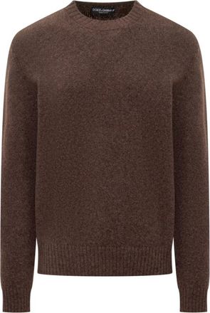 Dolce & Gabbana Round-neck Truien - Heren - Ronde hals truien - Bruin - XL - Truien & Vesten