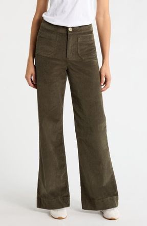 Travis Mathew Everyday Patch Pocket Cotton Blend Corduroy Pants in Grape Leaf at Nordstrom, Size X-Large