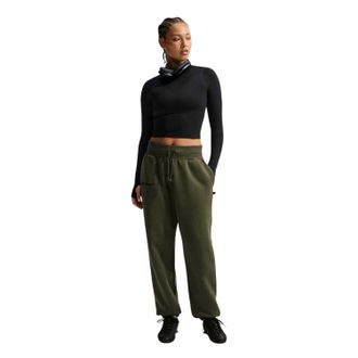Nike Saint-Germain fleece joggingbroek met relaxte pasvorm voor dames (Phoenix) (Khaki Groen/Zwart)