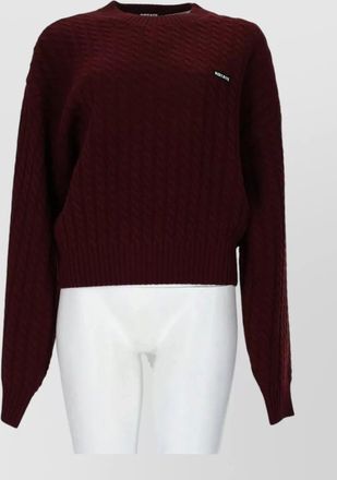 Rotate cable-knit wool cashmere sweatshirt