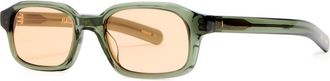 Flatlist Hanky Rectangle-frame Sunglasses - Green - One Size