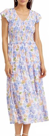 Greylin Sally Floral Smocked Dress In Multi