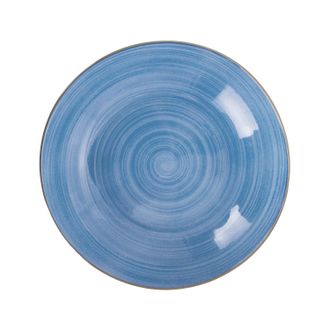 KASANOVA Piatto piano porcellana blu 26,7 cm Petali