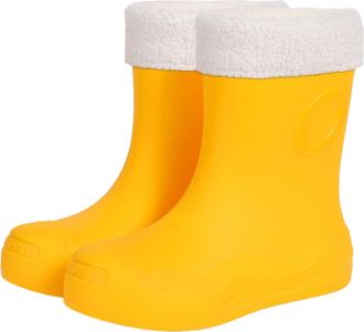 Generic Welly Boots Women Outdoor Slip Casual Short Ankle Rubber Shoes For Hiking Camping Daily Use Ladies Waterproof Fashion Short Silicone Fleece Lined Rain