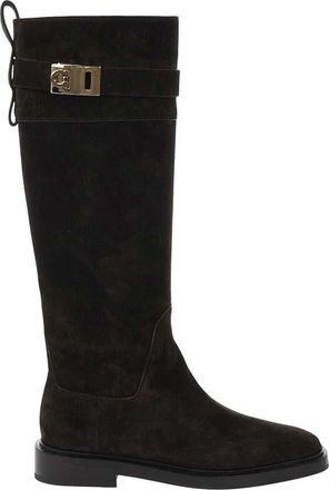 Ferragamo Dark Brown Roly Boots