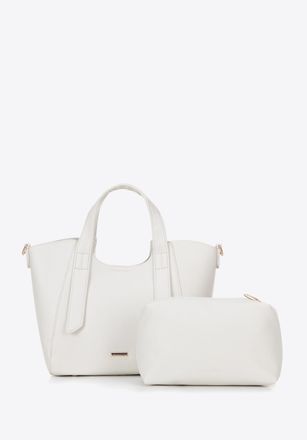 Wittchen Dameskoffer met uitneembaar etui, gebroken wit, eco-leer