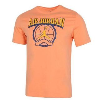 Air Jordan Burst Crack Basketball Sports Short Sleeve T-Shirt Mens Orange CV3420-894