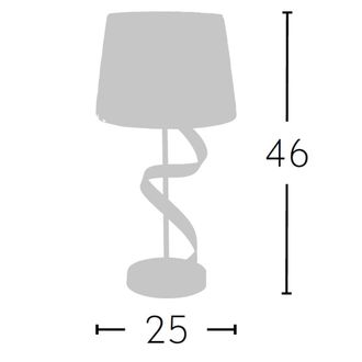 Fabrilamp Fabrilamp L&aacute;mpara Sobremesa Blanco/cromo Cleveland 1xe27