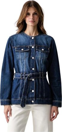 Guess Yuna Denim Jacket - Dames - Jassen - Blauw - Maat: XL Denim