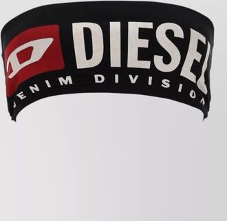 Diesel logo print strapless bandeau top