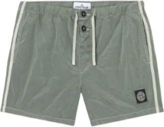 Stone Island Badmode, Heren, Groen, L, Nylon, Salie Groene Zwemshorts Nylon Metal
