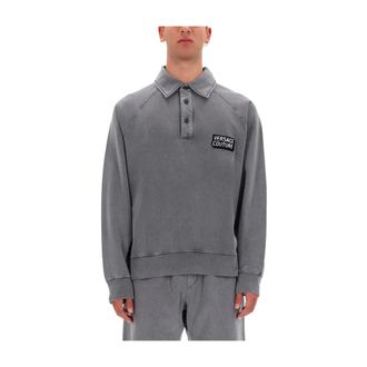 Versace Jeans Couture Felpa in cotone - - Sweatshirts & Hoodies - Uomo - Grigio - S