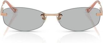 Jimmy Choo London 57mm Oval Sunglasses in Rose Gold at Nordstrom