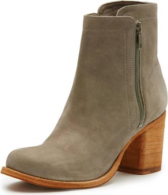 Frye Womens Addie Double Zip Bootie In Grey Soft Italian Nubuck