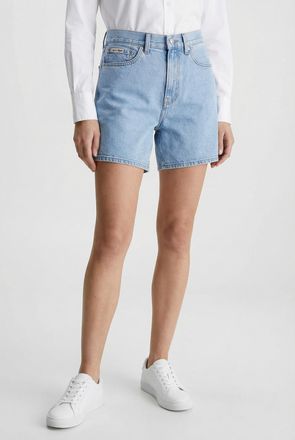 Calvin Klein Jeans Shorts CALVIN KLEIN JEANS HI RISE A-LINE SHORT COASTAL LIG, Damen, Gr. 25, N-Gr, coastal light, Denim/Jeans, Obermaterial: 100% Baumwolle, unifarben, 