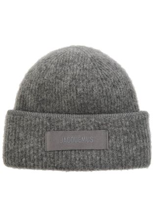 Jacquemus Le Bonnet Gros Grain Alpaca-blend Beanie - Dark Grey - One Size