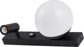 Lindby Lindby - L&aacute;mpara De Pared Led Exterior larcie En Negro Aluminio