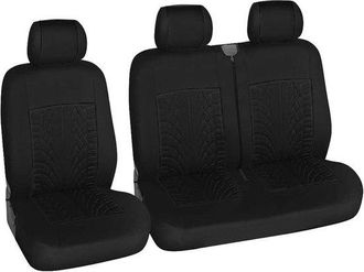 OEM Fundas Universales Para Asientos De Coche, Fundas Para Asientos 2+1, Poli&eacute;ster Repelente Al Agua, Ajuste Universal, Gris