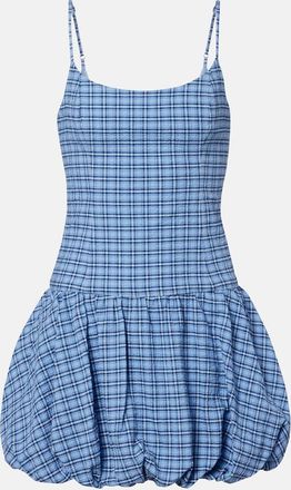 Faithfull The Brand Pelea checked cotton minidress