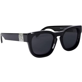 Palm Angels Mens Accessories Riverside Rectangle Sunglasses in Black Dark Grey - One Size