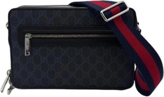 Gucci Pre-owned Cross Body Bags, male, Blue, Size: ONE SIZE Pre-owned Vintage Shoulder Bag