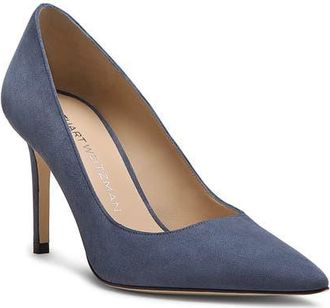 Stuart Weitzman Stuart Power 85 Pump in Stormy Blue at Nordstrom, Size 5.5