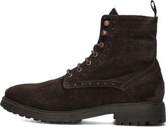 Stefano Lauran Bruin leren herenlaarzen 3551 - Heren - Veterlaarzen - Bruin - 42 EU - Leer - Schoenen