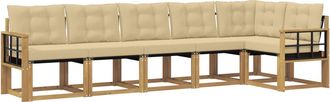 vidaXL Conjunto De Sof&aacute;s De Exterior 6 Uds. Y Beige Vidaxl