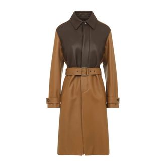 Loewe Jas van nappaleer - Dames - Jas met riem - Bruin - XS - Leer - Jassen