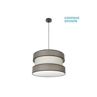 Fabrilamp Colgante Marron-beis Modelo Home 2luces Regulable Fabrilamp