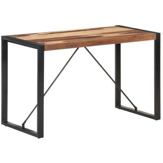 vidaXL Mesa De Comedor 120x60x75 Cm De Madera Maciza Con Acabado Sheesham