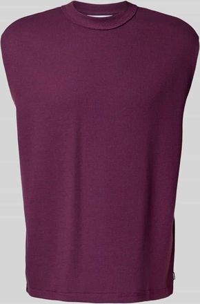 Review Tanktop mit Strukturmuster in Pflaume, Größe XS