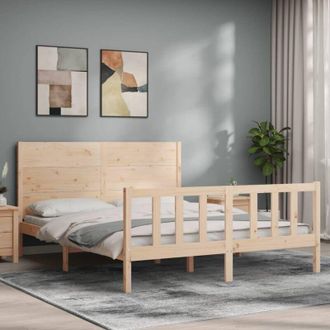 vidaXL Estructura De Cama Sin Colch&oacute;n Madera Maciza De Pino 160x200 Cm Vidaxl