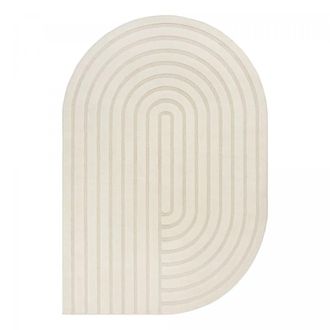 Un amour de tapis Alfombra de sal&oacute;n forma original dise&ntilde;o tono sobre tono crema 200x290