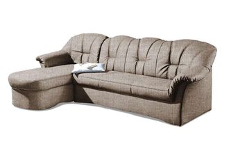 Domo Collection Ecksofa »Papenburg, zeitlose Rückensteppung, elegante Formensprache, L-Form« in grosser Farbvielfalt, wahlweise mit Bettfunktion