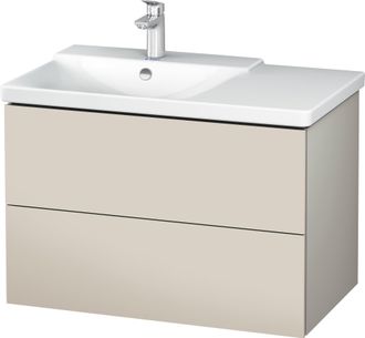 Duravit Duravit L-cube Mueble De Pared De 820mm De Ancho, Profundidad 481, 2 Cajones, Cabe p3 Comfort Art&iacute;culo 233385, Cuenca Izquierda, Color: Decoraci&oacute;n Top