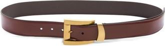 Versace Leather Belt in Rosewood-Gold 82 at Nordstrom, Size 100