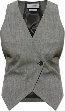 Alexander McQueen Jassen, Dames, Grijs, M, Wol, Wolvest