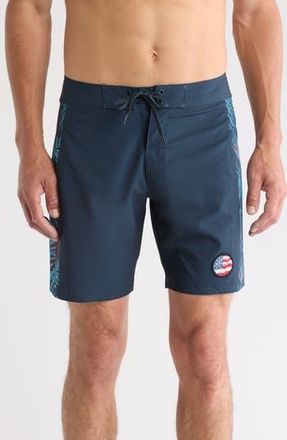 Travis Mathew Dawns Early Light Board Shorts in Blue Nights at Nordstrom Rack, Size 30