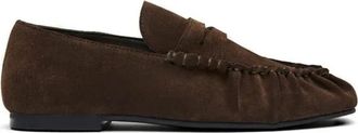 Alohas Aven Loafers met Ruches - Dames - Loafers - Bruin - 38 EU - Leer - Schoenen