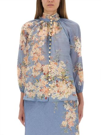 Zimmermann Blouse With Puff Sleeves Cascadian