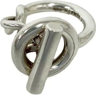 Herm&egrave;s Silver Silver 925 Band Ring (Pre-Owned)