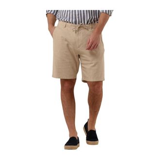 Selected Heren, Korte broeken, Beige, Maat: 2XL Linnen