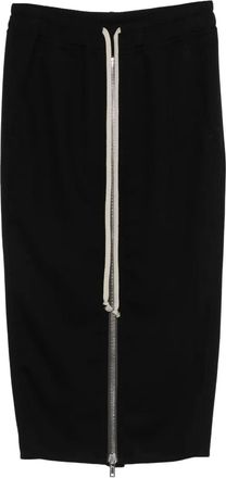 Rick Owens Gonna midi con zip - Nero