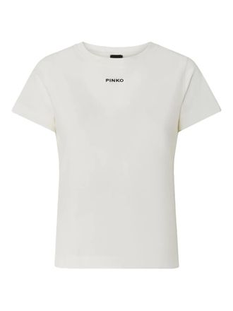 Pinko logo T-shirt - women - Cotton - M - White