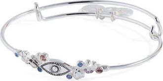 Alex and Ani Evil Eye In Line Bangle Bracelet in Silver at Nordstrom