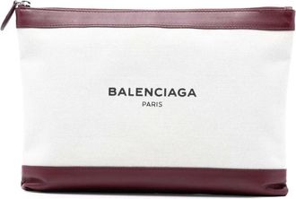 Balenciaga Pre-owned Clutches, female, White, Size: ONE SIZE Pre-owned Canvas Pouch