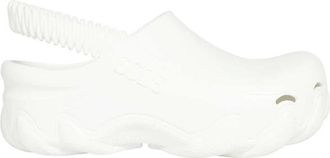 GCDS Gcds, Schoenen, Heren, Wit, 43 EU, Rubberen muilezels met logodetail